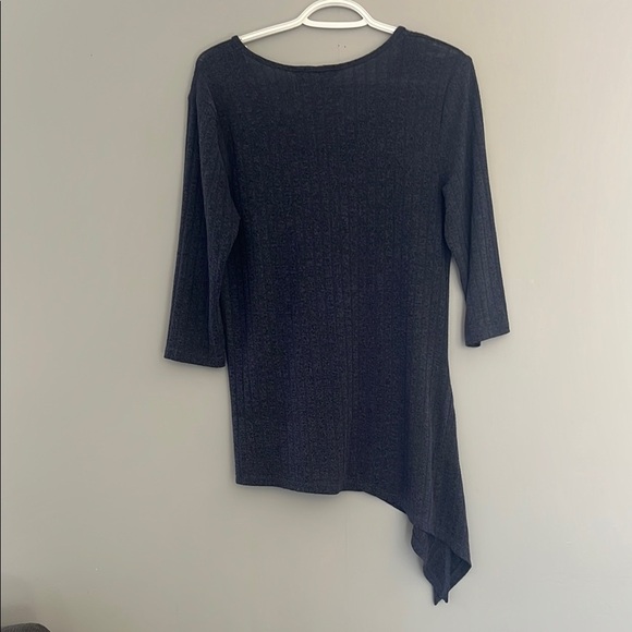 Blue Asymmetrical Hem Top - Picture 8 of 8